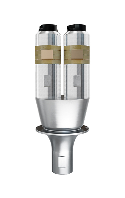 15kHz-4200W 尼口换能器 双柱直筒(银黄)